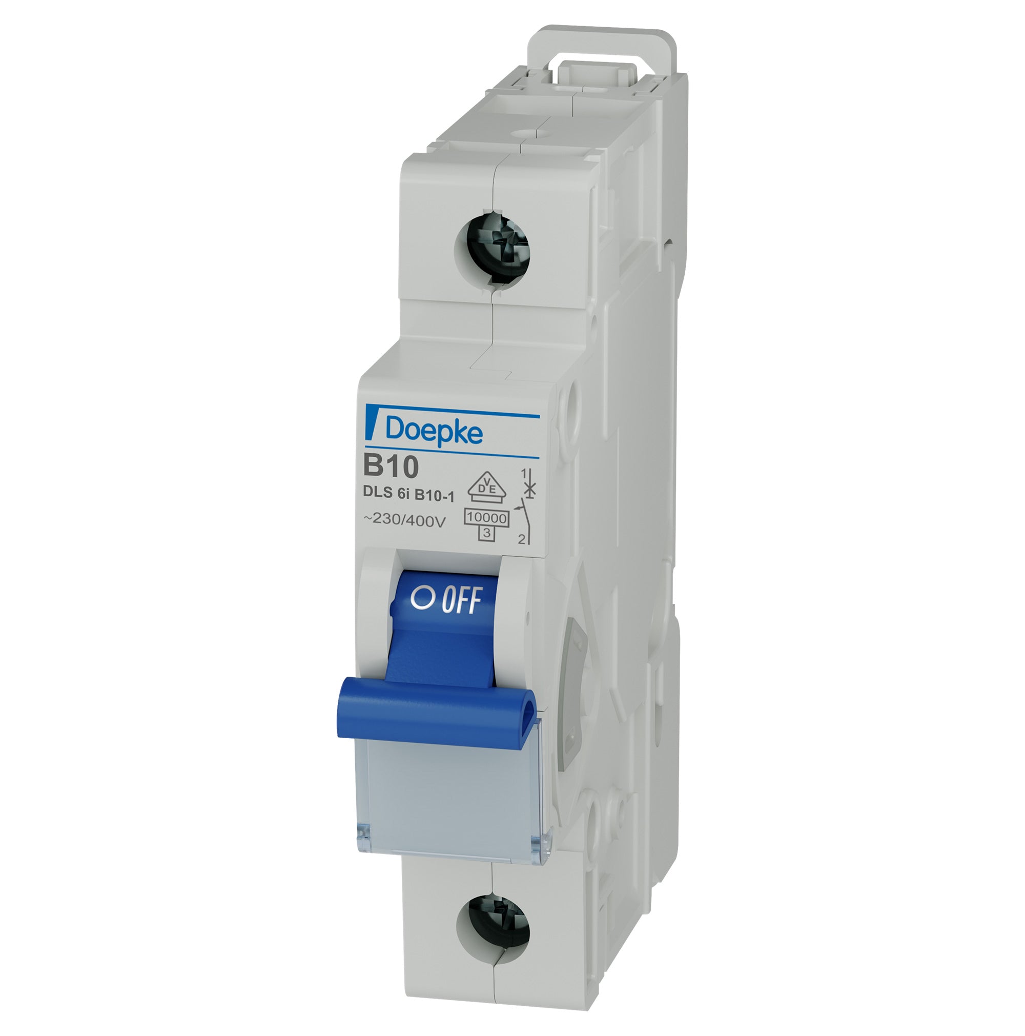Doepke Doepke LS-Schalter 1p, B-Char, 400 V/10 A AC, 60 V/10 A DC, 10 kA Doepke Doepke LS-Schalter 1p, B-Char, 400 V/10 A AC, 60 V/10 A DC, 10 kA